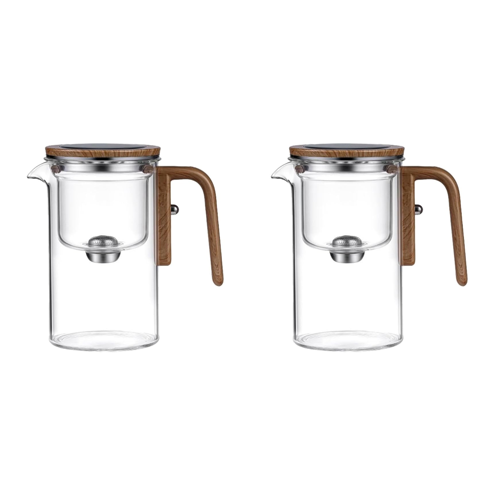 Hndhbfgrt 2X 600ml Magic Teapot Water Separation Glass Teapot Magic Teapot with Infuser Glass Teapot with Strainer
