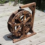 Freistehender Wasserrad-Brunnen für den Außenbereich, Retro-Garten-Wasserspiel zur Dekoration