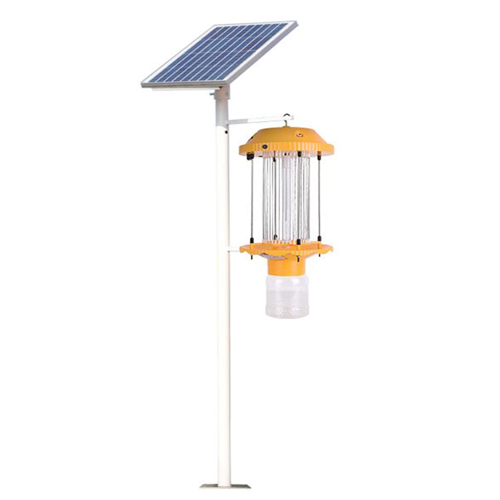3000 V Solar-UV-Fliegenfalle für den Außenbereich, 2-in-1 automatischer Insektenvernichter, Schädlingsbekämpfungslampe für Obstgärten mit Frequenzvibration, wasserdicht nach IPX7,