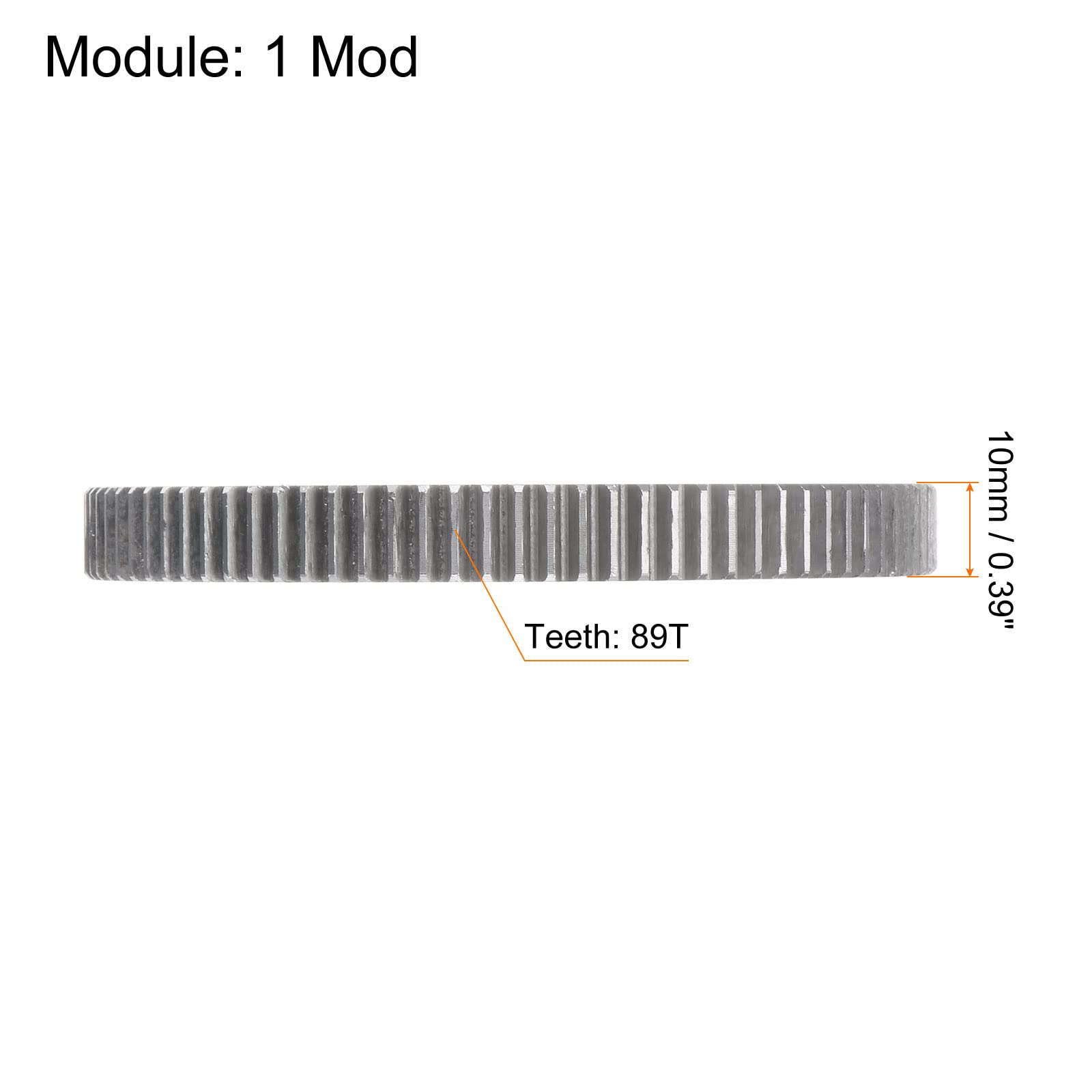 HARFINGTON Straight Spur Gear 10mm Bore 89T Mod-1 Hardened 45# Steel Spur Diff Differential Motor Gear RC Car Replacement Parts