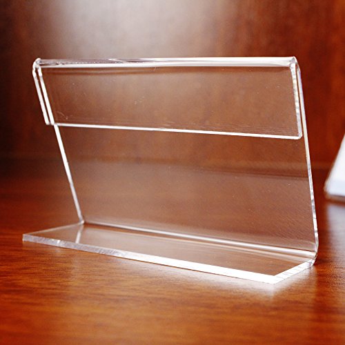 Melleco 20Pcs Sign Display Holder Price Name Card Tag Label Counter Top Stand Case 55X85Mm #TOP4