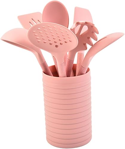 Silicone Kitchen Cooking Utensil with Wooden Handles Heat-resistant Non-stick Spatula Spoon and Shovel for Household Cooking Easy to Clean and Store