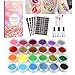 Produktbild Glitzer Tattoo Set, Neues Glitzer Tattoo-Kit, 24 großen Glitzertuben und 160 Schablonen. Temporäre Flash-Tattoos für Kinder, Jugendliche und Erwachsene- Festivals, Partys, Spiele, DIY-Dekorationen