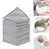 (10 Piezas) Estropajo Aluminio – Trapos Limpieza para Suciedad difícil, paños de Limpieza Reutilizables (Doble Capa), estropajos Cocina, paños de Alambre Multiusos.