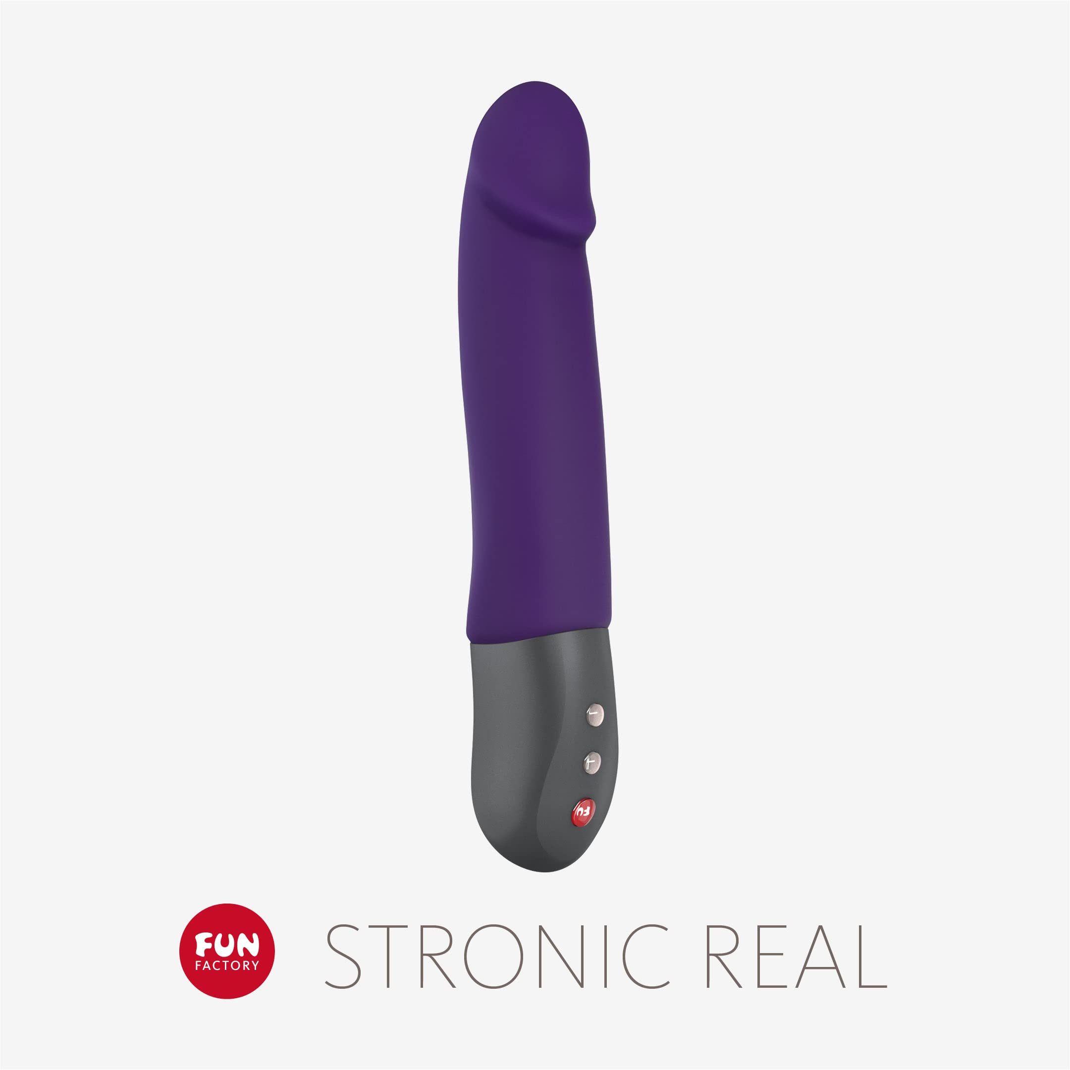 Fun Factory STRONIC REAL - Vibratore urti | Sex toy per lei | Massaggiatore Portatile | Silicone | Viola