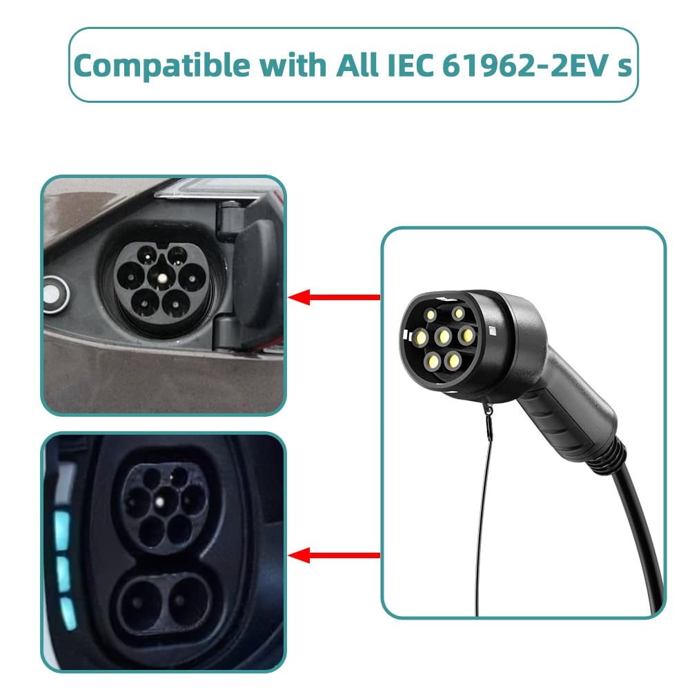 JATRHG EV Chargeur 5M 3.6KW-1.5KW 16A|13A|10A|8A Type 2 Station de