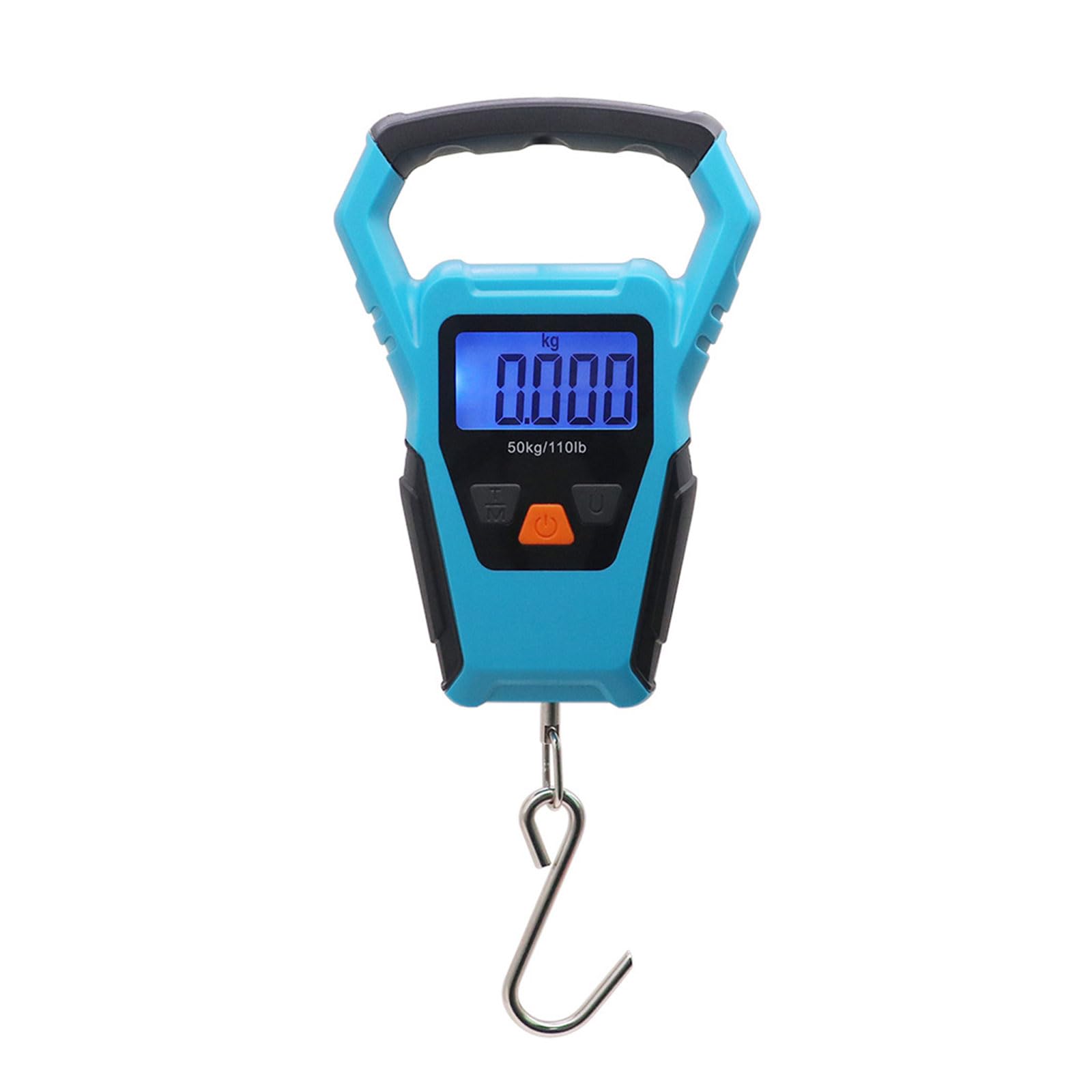 Rgybao Sky1 Blue Digital Scale Lcd Backlit Screen Electronic Fishing 110Lb / 50Kg Hanging Weight Scales With Tape Measure & Hook Waterproof Fishing