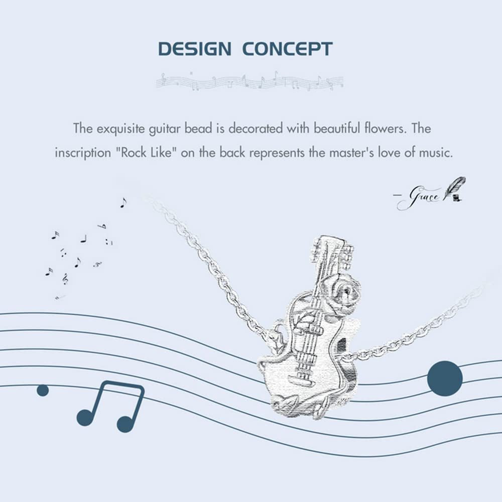 Accessori per braccialetti per strumenti musicali con perline fai-da-te in argento sterling 925