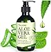 Produktbild SALKING Aloe Vera Gel 300ml, 100 Prozent Pur Bio Aloe Vera Gel Creme Für Gesicht, Trockene Strapazierte Haut & Sonnenbrand Natürliche Feuchtigkeitspflege für Gesicht Haare und Körper
