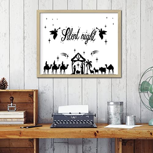 Enseigne en bois antique encadrée Merry Christmas pour salon chic