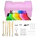Produktbild Jspoir Melodiz Polymer Clay weichen Ton/Knetmasse/Plastilin Ofen backen Lehm Crafts Moulding Set Handwerk DIY Spielzeug mit Tragkoffer pädagogisches Spielzeug für Kinder (24 Colors)