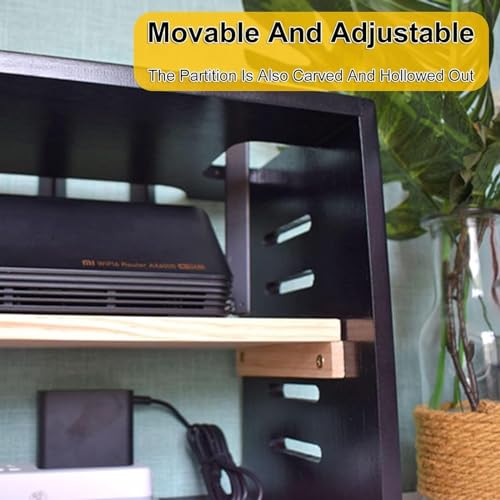Étagère murale routeur Wi-Fi double niveau pour décodeur TV couleur E - 5