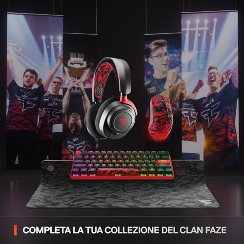 QcK XXL - Superficie da gaming - Edizione Clan FaZe - Panno spesso XXL - Dimensionato per coprire le scrivanie - Ottimizzato per i sensori di gioco - Tastiera gaming - Immagine 3