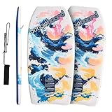Wham-O Boogie Boards 2 Pack, 37' Body Board for Beach, Lightweight Bodyboard with Wrist Leash for Beginners Kids and Adults – Wave