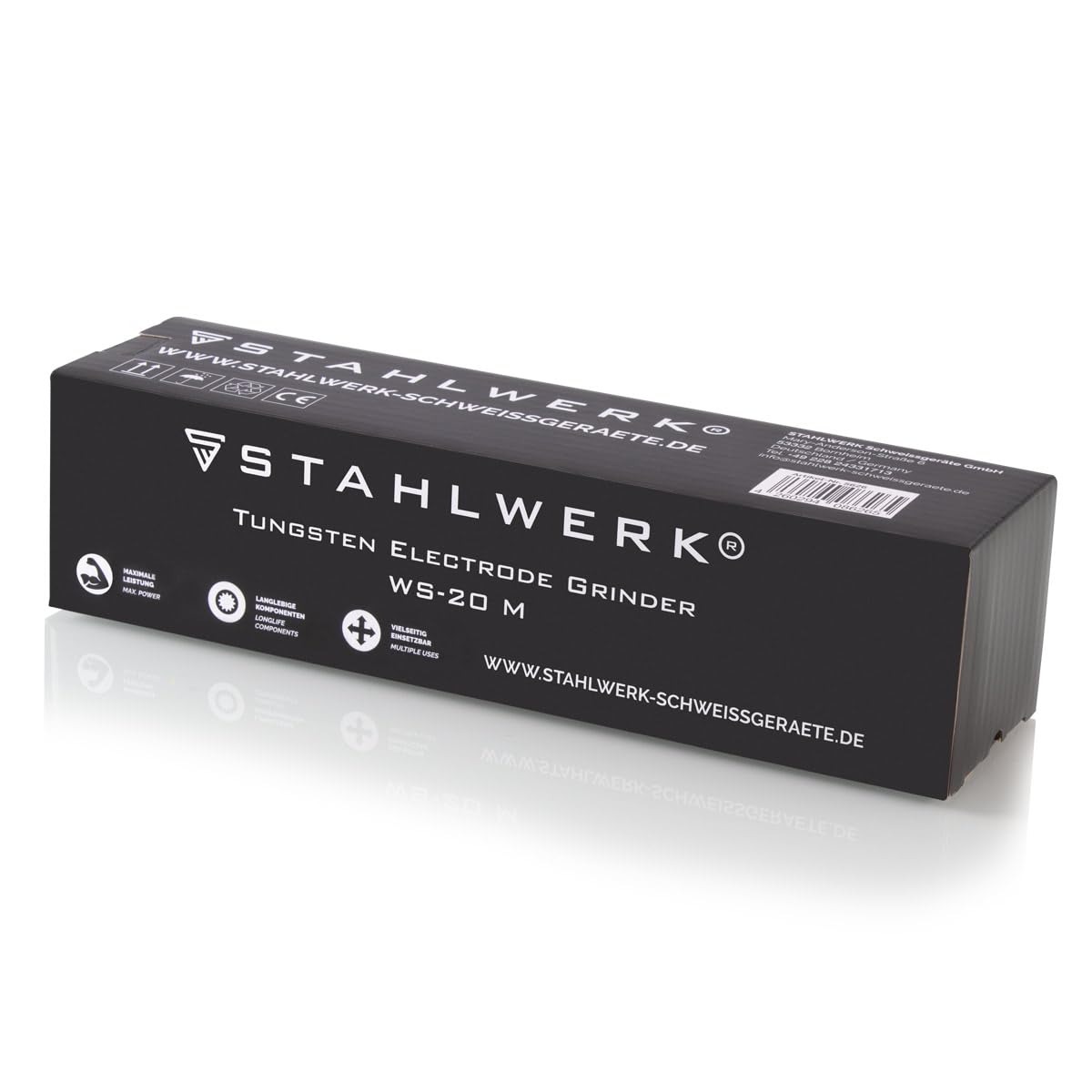 STAHLWERK Wolframschleifgerät (WS-20 M) mit 125 W für Elektroden 1,6–3,2 mm | Handlicher Wolframschleifer mit stufenlos regulierbarer Drehzahl 2.000–20.000 U/min und 25 mm Diamantschleifscheibe