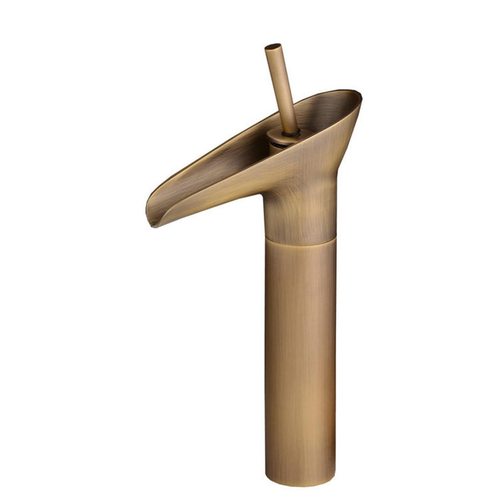 Robinet mitigeur à jet cascade et levier unique pour lavabo de salle de bains (haut)