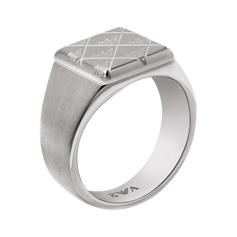 Emporio Armani Herren-Edelstahl-Signet-Ringe