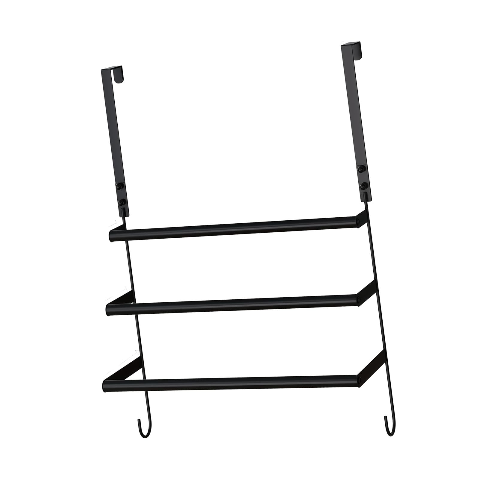 JAMIEKA 24 Inches Over The Door Towel Rack Featuring Side Holders Space Efficient Bathroom Solution for Hanging Towels and Items