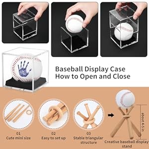 Baby Handprint & Footprint Kit with Photo Frame, Baseball Stand & Display Case – Perfect Newborn Keepsake, Baseball Baby Shower Gifts New Dad First Parent's Father's Day Gift Baby Handprint Footprint Kit with Photo Frame Baseball Stand Display Case–Perfect Newborn Keepsake Baseball Baby Shower Gifts New Dad First Parents Fathers Day Gift