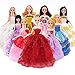 Produktbild AmaMary verkleiden Sich Kleidung für Barbies, 10PC / Set Barbie Dress up Kleidung viel billige Puppe Zubehör handgemachte Kleidung passend für 29cm / 11.5 "Puppen Farbe zufällig