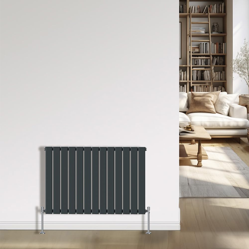 NRG Anthracite Radiator 600x884mm- Single Flat Panel Interior Bathroom Radiators — image 1