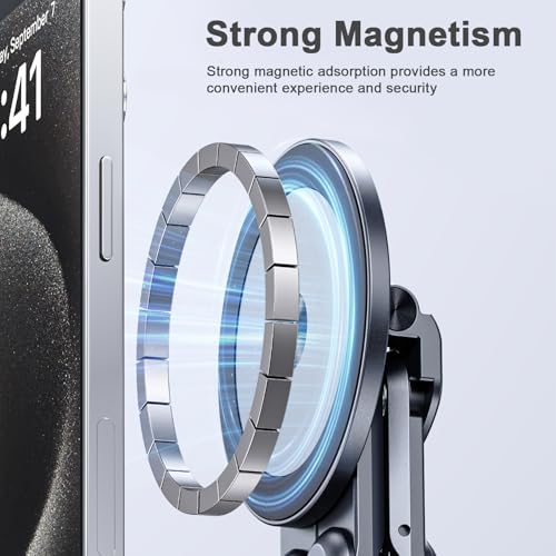 Image of Portable Travel Tablet /Phone /Laptop Stand, Adjustable Laptop Riser for Desk, Foldable Magnetic Phone Holder, Compatible with iPad, MacBook, iPhone (4.7-15.6'')