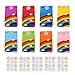 Ulikey 48 Pezzi Sacchetti Regalo di Carta, Paper Bags, Sacchetti di Carta Regalo Borse Arcobaleno con 60 Adesivi Utilizzato in Feste per Bambini Feste di Compleanno (Colori dell'arcobaleno)