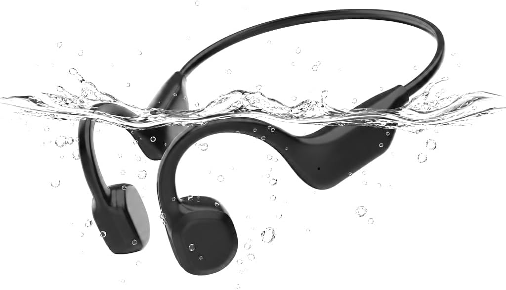 Bone Conduction Swimming Headphones IPX8 Waterproof Open Ear 13H Battery