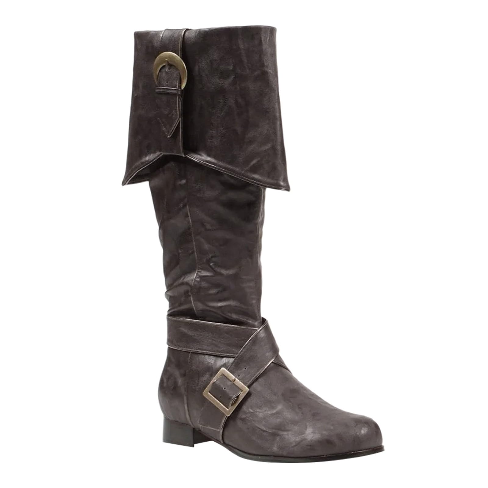 Mittelalter Schuhe Herren Damen Renaissance Flache Cowboystiefel Wikinger Stiefel Cosplay Kostüm Pu-Leder Motorrad Sneaker Sommerstiefel Trachten Barfußschuhe Halbhohe Ritter-Jäger