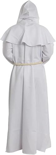 Miniatura 10 de Disfraz medieval con capucha de fraile para sacerdote renacentista disfraz de cosplay