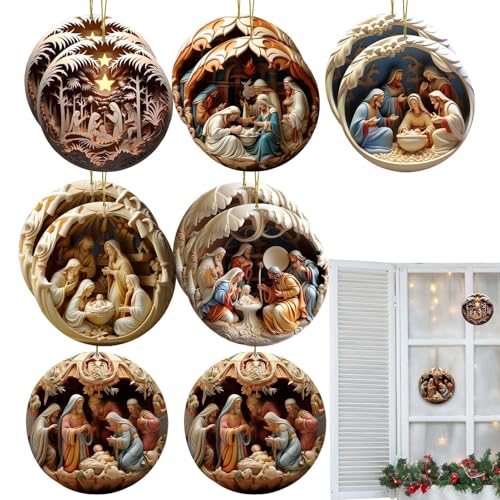 para árbol de Navidad, de Madera para belén, decoración de Pascua, Arte religioso para Invierno, Vacaciones, jardín, alféizar de Ventana, cafetería, Dormitorio