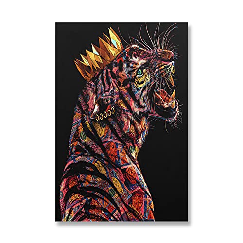 Graffitis colorés sur toile girafe abstraite géante Art-2