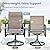 PHI VILLA 7 PCS Patio Dining Set, Outdoor Table & Chairs Set with Large Metal Table & 6 High Back Padded Outdoor Swivel Armerest Chairs, Patio Dining Furniture Set for Patio, Lawn, Garden, Porch