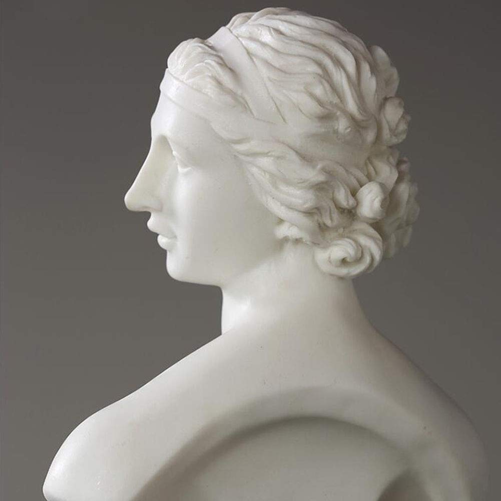 Escultura De Busto,Estatua Griega Clásica Estatuilla De Resina Arte Decoración del Hogar para Boda Fiesta Artesanía SPA Meditación Adornos-blancob 45x18x12cm(18x7x5inch) Regalo Novedad