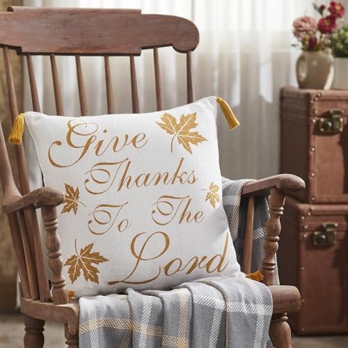 VHC-Brands-Harvest-Blessings-Give-Thanks-to-The-Lord-Woven-Pillow-18x18-Decorative-Fall-Throw-Pillow-Primitive-Decor-for-Fall-and-Thanksgiving VHC Brands Harvest Blessings Give Thanks to The Lord Woven Pillow 18×18 Decorative Fall Throw Pillow Primitive Decor for Fall and Thanksgiving