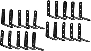 ULTECHNOVO Right Angle Bracket 20 pcs Angle Brackets Shelf Brackets Angle Iron Brackets Heavy Duty L Brackets for Shelves