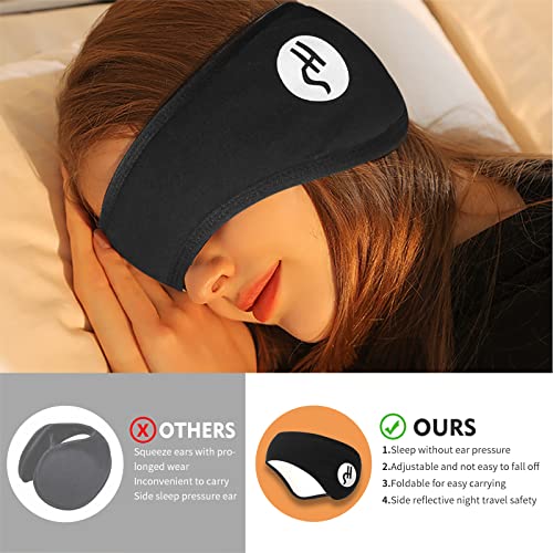 Ciyuhome Ear Warmer Headband, Thicker Fleece Ear Muffs Adjustable Earmuffs Reflective Ear Covers For Men Women Sports Running Cycling #TOP2