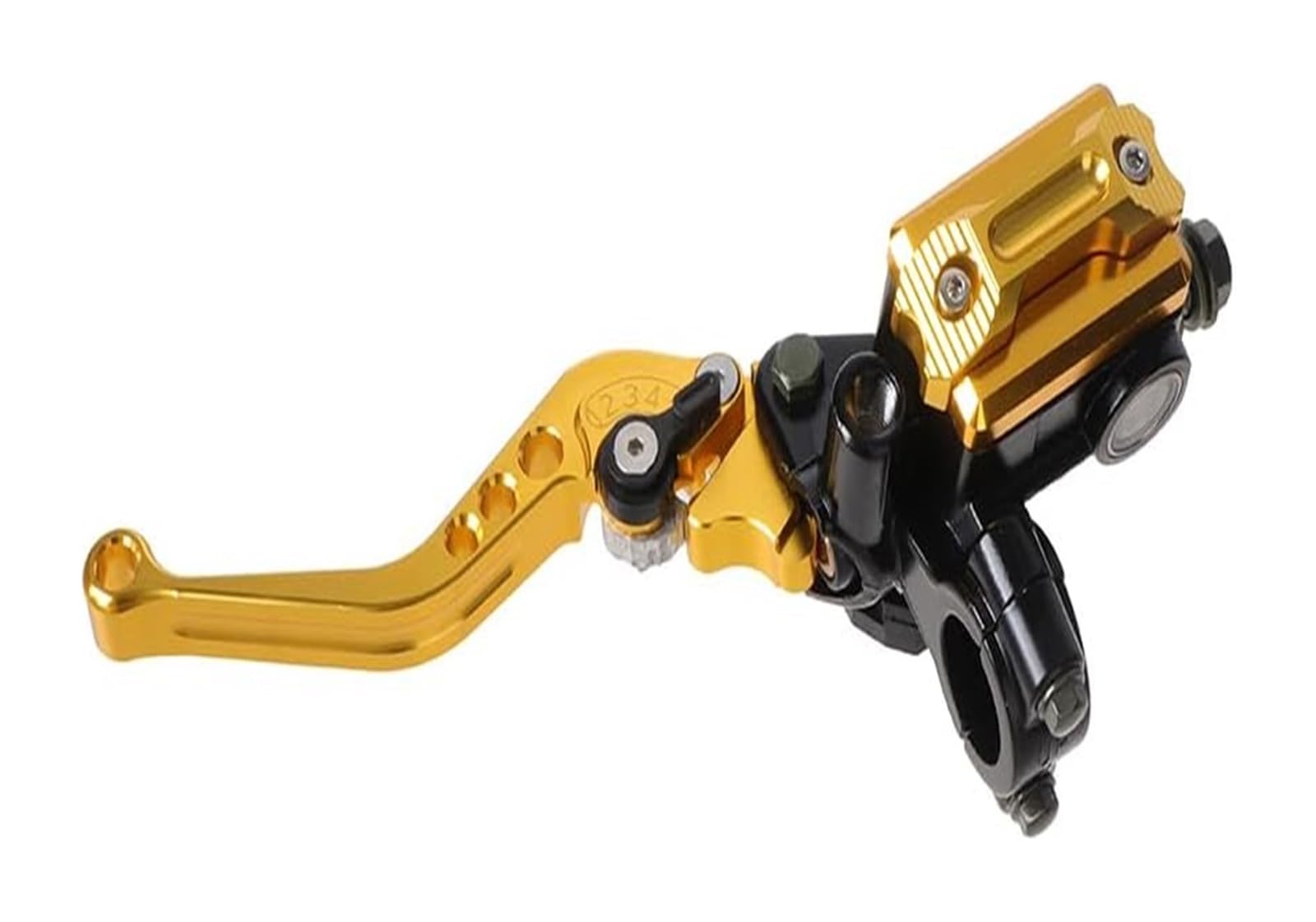 Eamrfvqt Gold Left Brake Clutch Levers, Aluminum Master Cylinder Levers