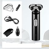 Rasoio elettrico da uomo, rasoio elettrico multifunzione con tagliabarba, rasoio per testa e...