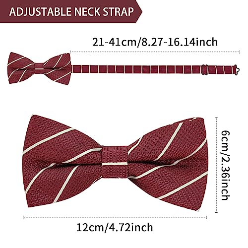 Image of Bow Tie for Men & Boys, Pre-Tied Bowtie Adjustable 9-18in, for Formal Tuxedo, Prom Party, Wedding