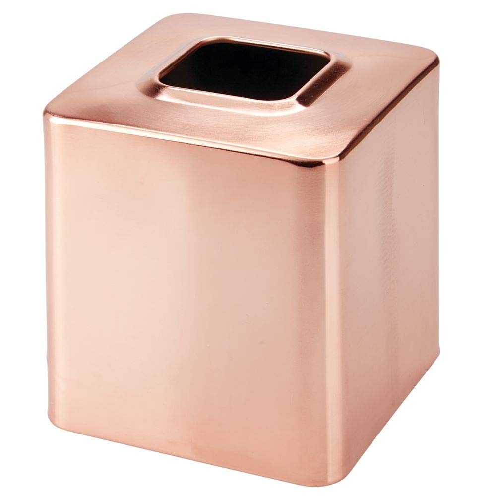 Amazon.com: mDesign Minimalistic Rose Gold Square Steel Tissue Box