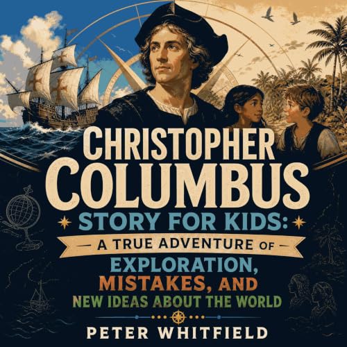 『Christopher Columbus Story for Kids: A True Adventure of Exploration, Mistakes, and New Ideas About the World』のカバーアート