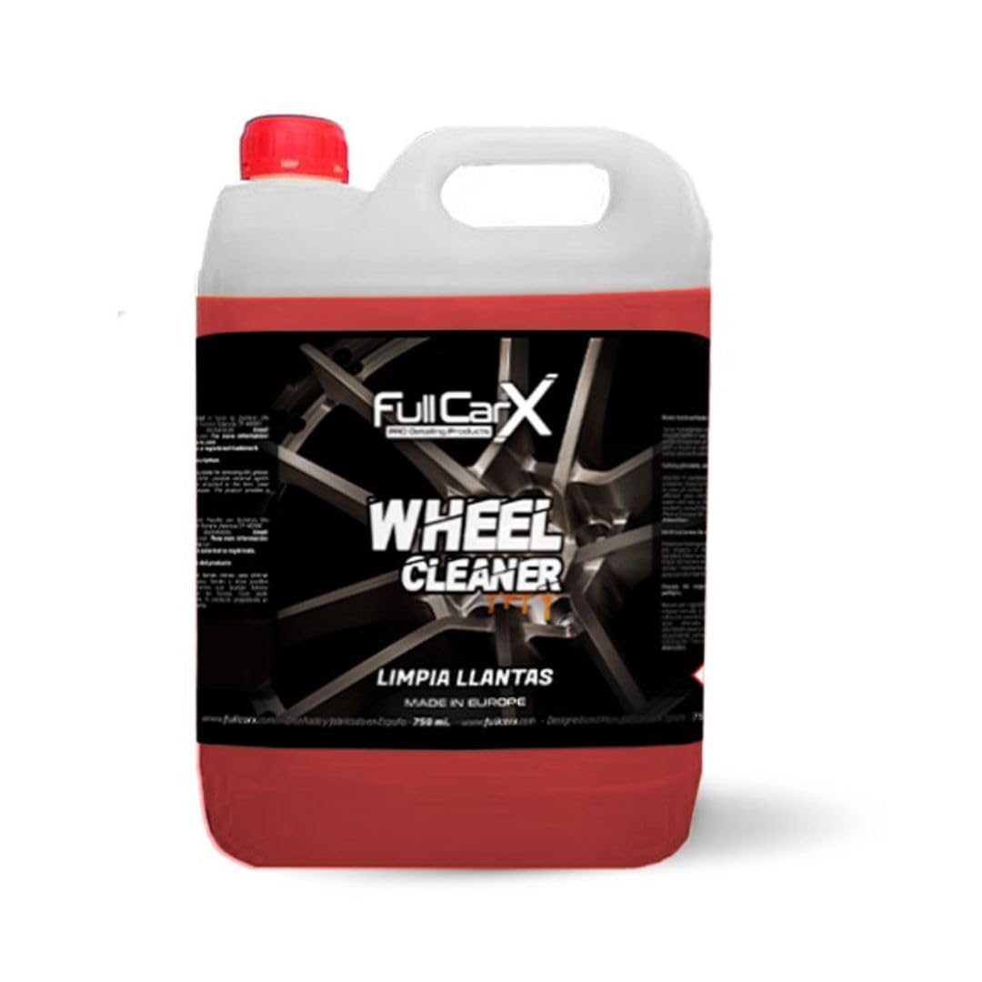 AutoFullCar - Pack Básico Limpieza de Coche para Profesionales del Detailing FullCarX - 4 garrafas de 5 Litros - Limpia Llantas + Limpia Cristales + Cera Líquida Quick Detailer + Champú Activo