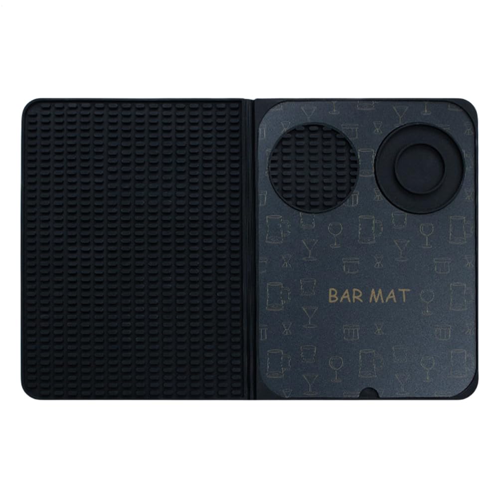 Tapis de boisson pour bar antidérapant et tapis de séchage pliable