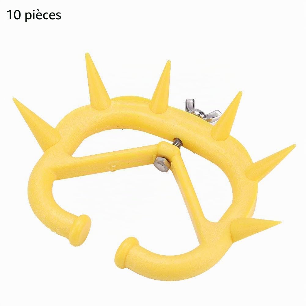 HEEPDD 10 pièces Anneaux de Nez de sevrage de Veau, Anneau de sevrage à Pointes de sevrage en Plastique Outil de sevrage de Vache Anti-succion équipement agricole