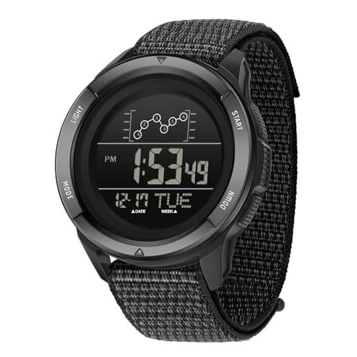findtime Montre Militaire Homme Commando pour Homme Montre de Sport Bracelet Respirant,Calendrier,Réveil, Chronomètre, Podomètre Montre Numérique Étanche 50ATM Cadran