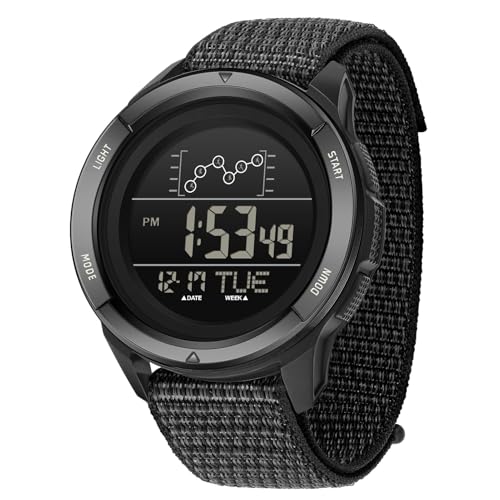 findtime Montre Militaire Homme Commando pour Homme Montre de Sport Bracelet Respirant,Calendrier,Réveil, Chronomètre, Podomètre Montre Numérique Étanche...