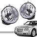 PIT66 Front Bumper Fog Lights, Compatible with 2005-2010 Jeep Grand Cherokee/Compatible with 2006-2010 Jeep Commander Left/Right with Bulb Clear Lens CH2592138, CH2592138, 4805859AA