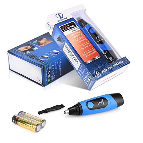 Ceenwes Nose Hair Trimmer Professional Mute Painless Trimming Nose Ear Hair Trimmer Suitable to Men and Women Battery-Operated Personal Care Nose Trimmer with LED Light