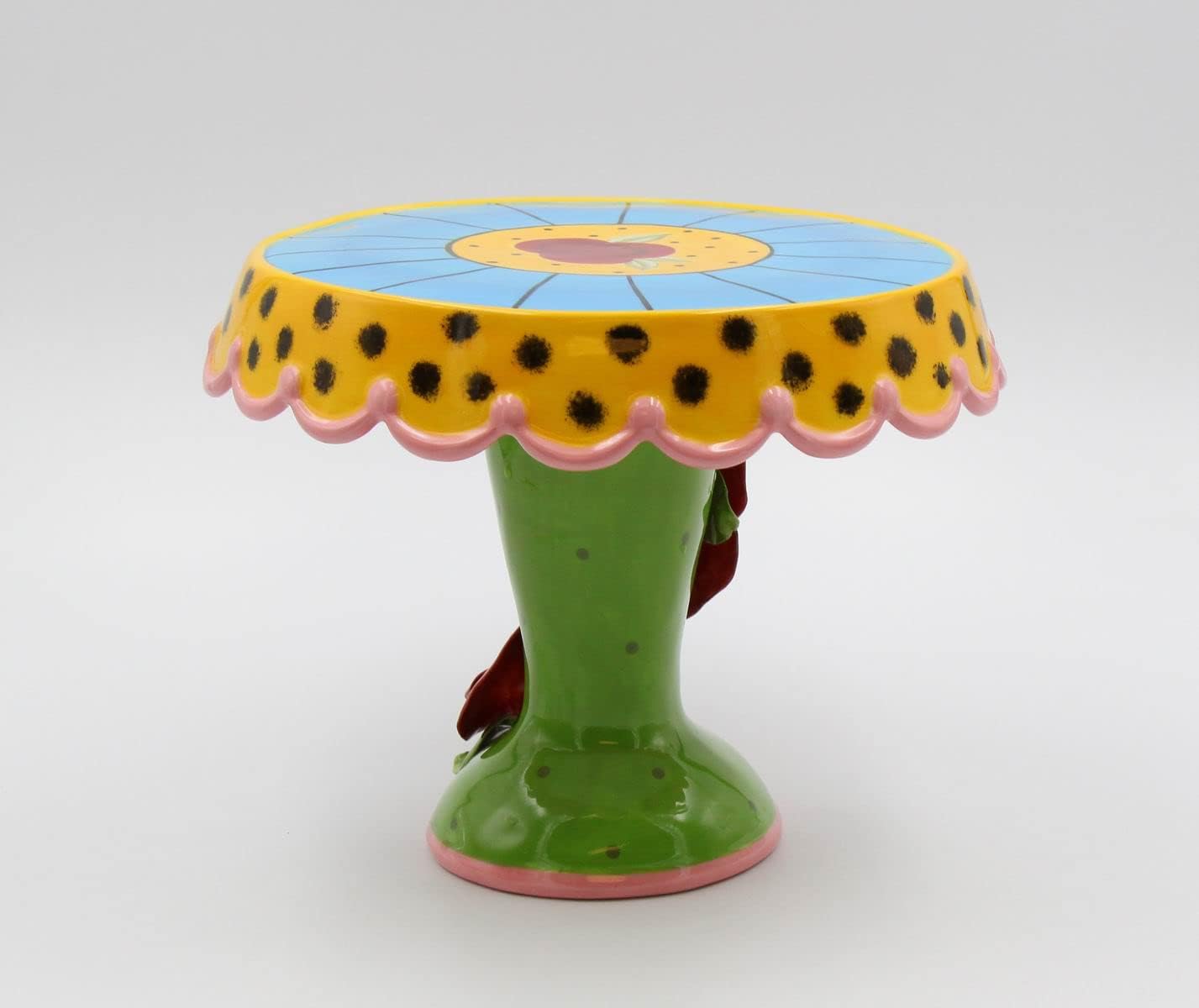 Appletree 7-1/4-Inch Sugar High Social by Babs Ceramic Cake Stand